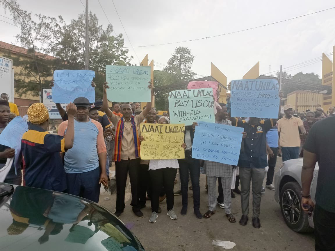 BREAKING SSANU NASU NAATS Block UNILAG Gate As Nationwide Strike