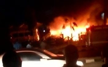 JUST IN: Vehicles Burnt As Fire Guts Lagos Airport Hotel