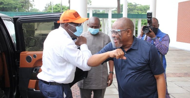 Obaseki meets with Wike as rumours of defection to PDP thicken