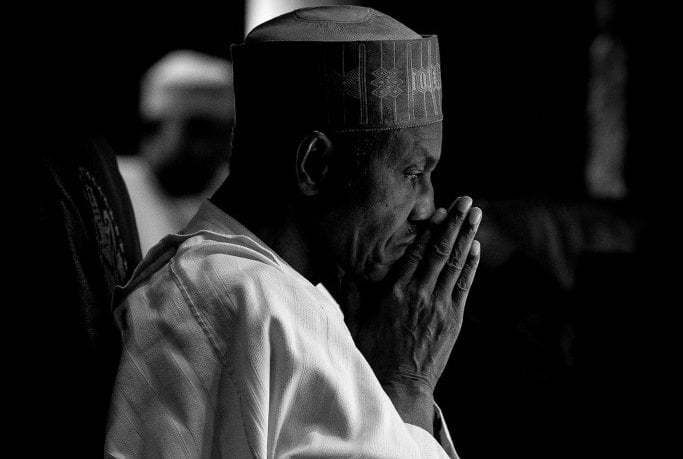 ‘Sad’ Buhari mourns spiritual leader [PHOTOS]