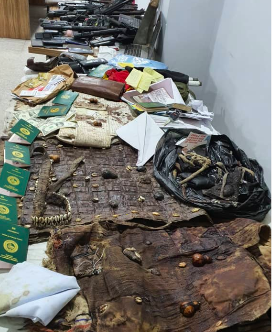DSS Recovers Seven AK-47 Rifles, Bullets, Bloody Charms From Igboho's House, Declares Him Wanted (Photos)