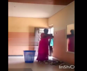 woman stealing church offering