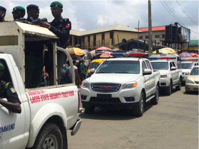 Black Axe 7/7 Celebration: Lagos Police embarks on Show of Force [PHOTOS]