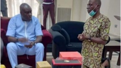 Nigerians react as senator kneels before ex-convict James Ibori