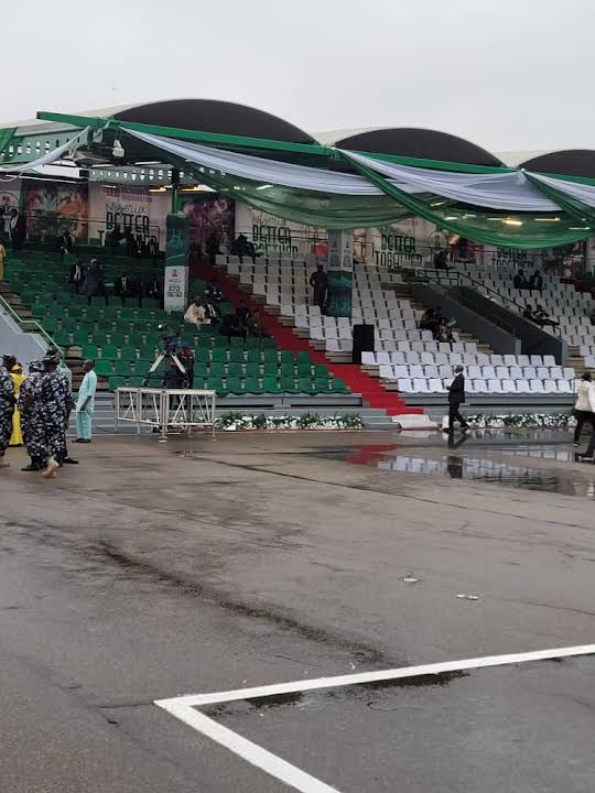 Presidential Inauguration Tight Security Amid Light Showers at Eagle