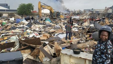 Lagos state taskforce demolishes shanties