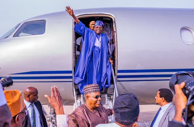BREAKING: Tinubu returns to Nigeria after two weeks abroad