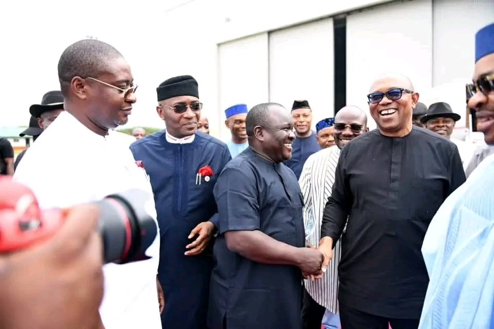 JUST IN Peter Obi, Obasanjo Storm Akwa Ibom for Late Prelate Mbang's