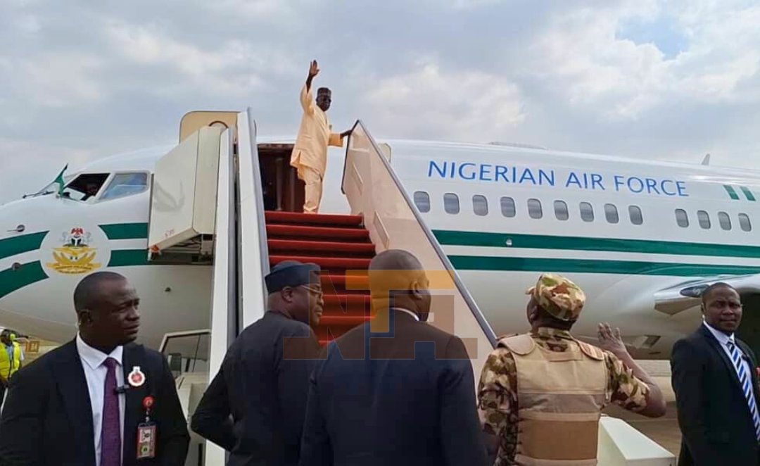 JUST IN: President Tinubu departs for Maiduguri [VIDEO]