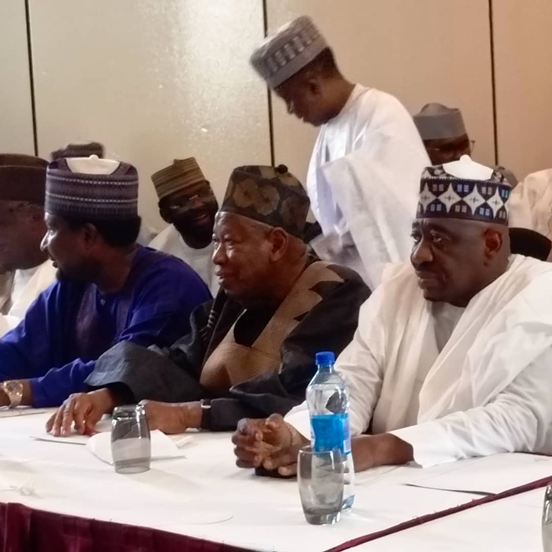 Ganduje Attends First Major APC Meeting in Kano Since Resignation (PHOTOS)