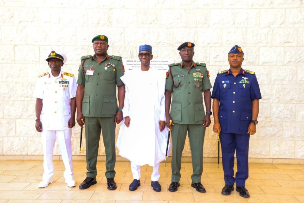 JUST IN: Nigeria’s NSA, Service Chiefs Hold Emergency Meeting Over Trump’s Military Threat