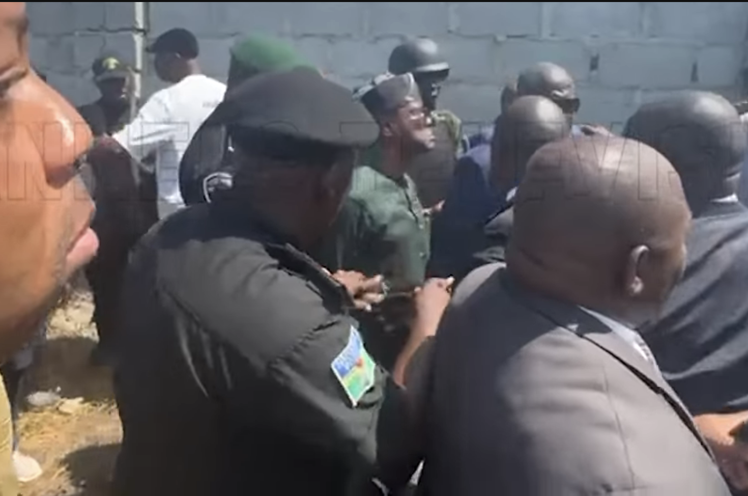 BREAKING: Trouble as Soldiers push, block FCT Minister Wike from accessing Land [PHOTOS]