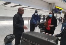 File photo of Peter Obi at an airport