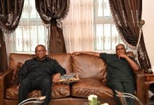 Peter Obi during the visit to Rotimi Amaechi
