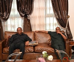 Peter Obi during the visit to Rotimi Amaechi