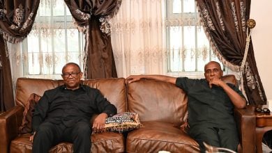 Peter Obi during the visit to Rotimi Amaechi