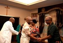 Senator David Mark, Chief John Odigie-Oyegun, Ogbeni Rauf Aregbesola and other ADC party leaders