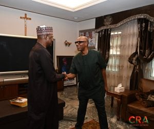 Former Attorney General of the Federation and Minister of Justice, Dr Abubakar Malami, SAN, at the residence of H.E. Rotimi Amaechi