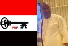 Peoples Redemption Party (PRP) Logo and National Vice Chairman, Wolimoh Olajide Epe