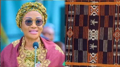First Lady, Remi Tinubu and Akwete Fabric