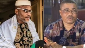 Nnamdi Kanu and Lawyer Ejiofor