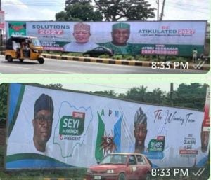 The billboard above has now been replaced with the one below