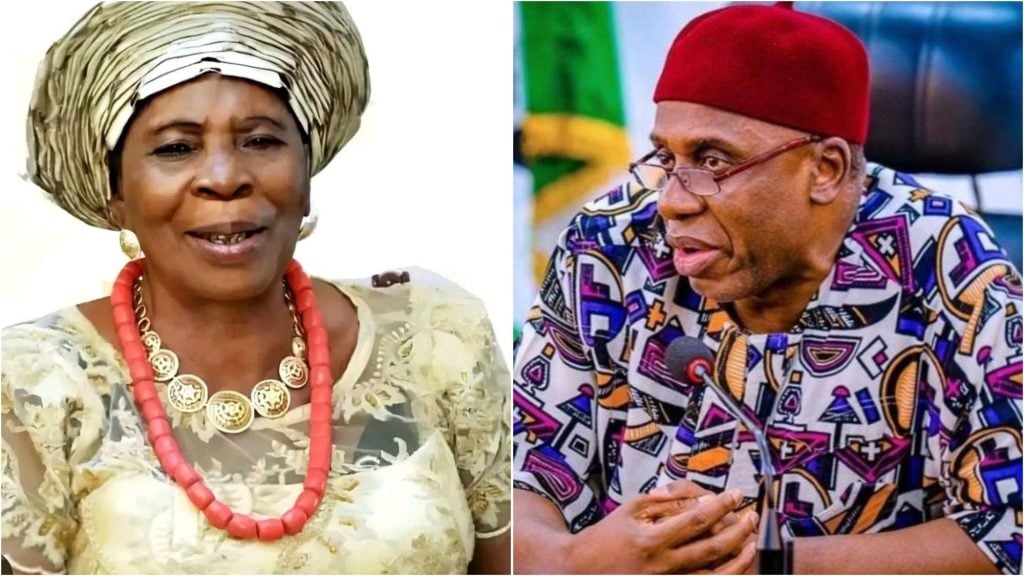 Mrs. Mary Amaechi and her son, Rotimi Amaechi