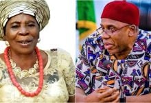 Mrs. Mary Amaechi and her son, Rotimi Amaechi