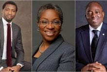Three contestants for NBA presidency: Aare Olumuyiwa Akinboro, SAN // Lateef Omoyemi Akangbe, SAN, FCIArb // Oyinkansola Badejo-Okunsanya, SAN