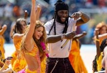 Burna Boy and Shakira Perform During the FIFA World Cup Final Half Time Show