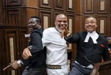 Ifeanyi Ejiofor (right) with Nnamdi Kanu