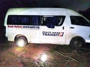 The affected Peace Mass Transit bus they travelled in