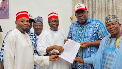Kwankwaso with NDC National Leader Serieke Dickson and Party Candidates