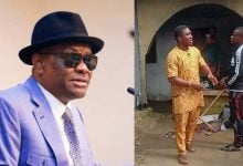 FCT Minister Wike; ADC Chieftain Isaiah Thomas at the Family House
