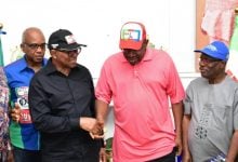 Peter Obi and Dickson meet with Lagos NDC Candidate