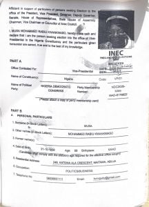 The Independent National Electoral Commission (INEC) has published the personal particulars and nomination documents of Nigerian Democratic Congress (NDC) presidential candidate Peter Obi and his running mate, Rabiu Musa Kwankwaso, ahead of the 2027 general election.