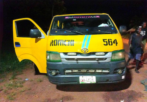 The affected Romchi Mass Transit bus they travelled in