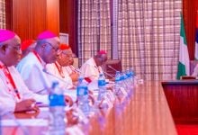 President Bola Ahmed Tinubu received on a courtesy visit , the Catholic Bishops Conference of Nigeria led by Bishop Matthew Man-Oso Ndagoso , the Archbishop of Kaduna and President of CBCN at the the State House