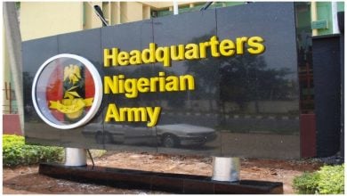 Entrance sign for the Headquarters of the Nigerian Army