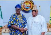 Senator Ajibola Basiru; Governor Ademola Adeleke