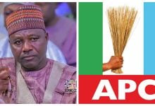 Comrade Saina Buba; APC Logo