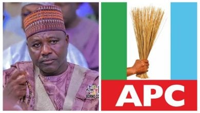 Comrade Saina Buba; APC Logo