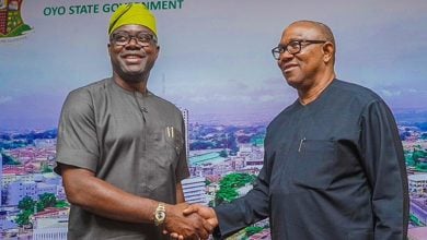 Seyi Makinde with Peter Obi