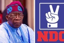 Tinubu; NDC Logo