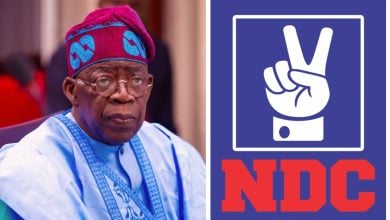 Tinubu; NDC Logo