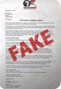 File: Purported letter attributed to Peter Obi