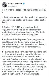 Atiku Unveils 12-Point Plan to Rescue Nigeria