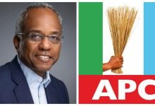 Funso Doherty; APC logo