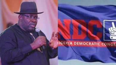 Henry Seriake Dickson; NDC logo