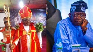 Archbishop Chivir Chianson; President Bola Tinubu